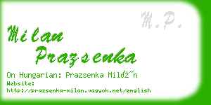 milan prazsenka business card